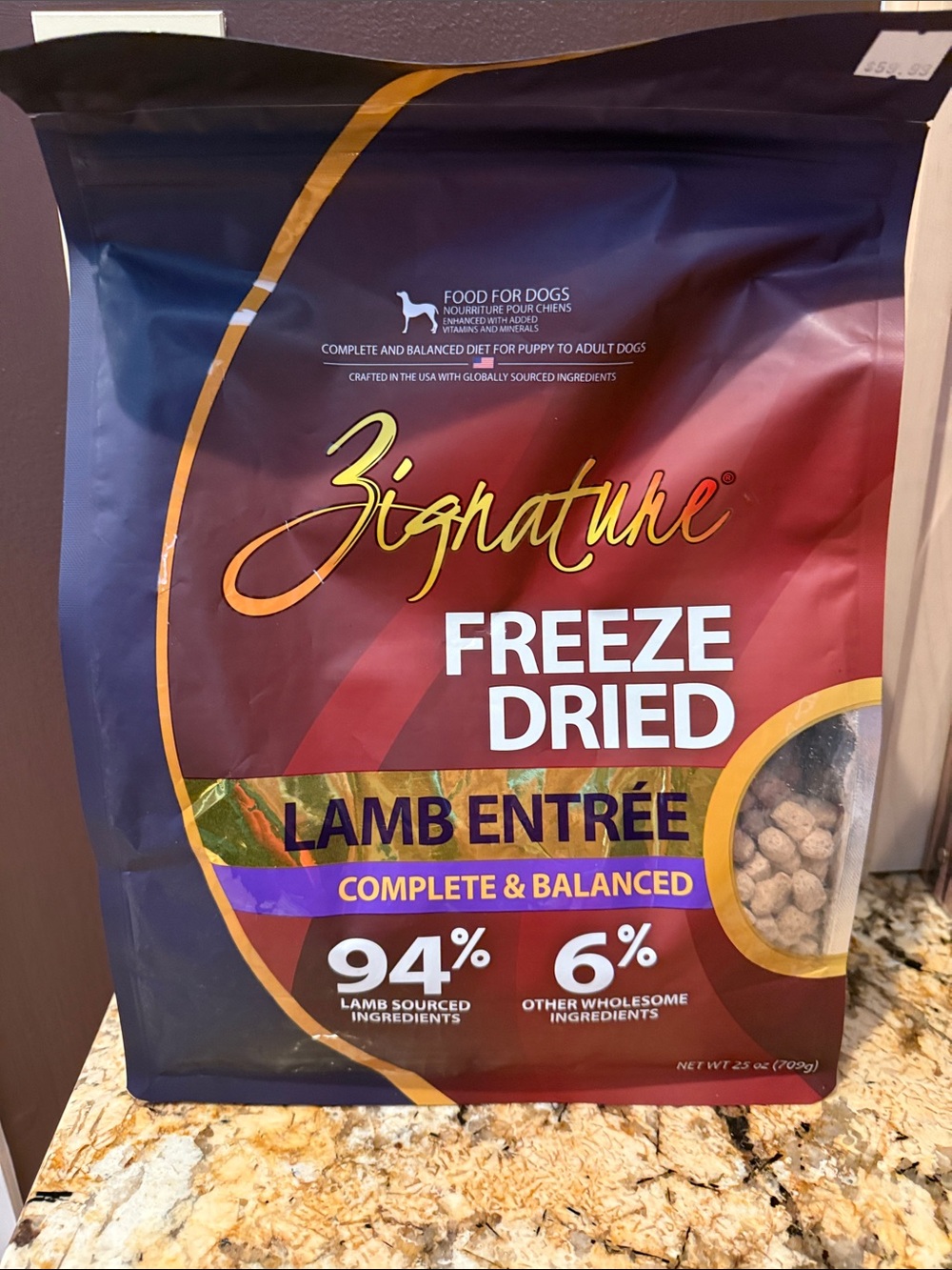 Signature Freeze Dried Lamb Entrée  Dog Food 25oz